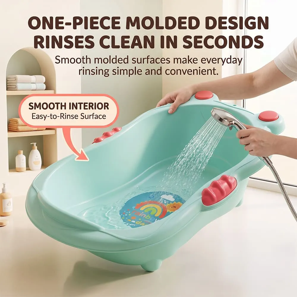 easy to clean AquaNest Baby Bath Tub Green pink