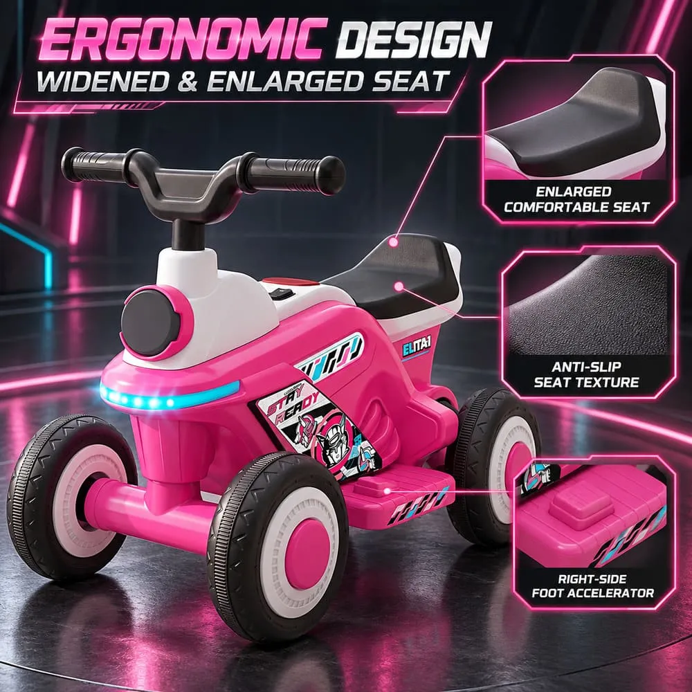 ergonomic design Electric ATV Kids Ride-on Bike pink
