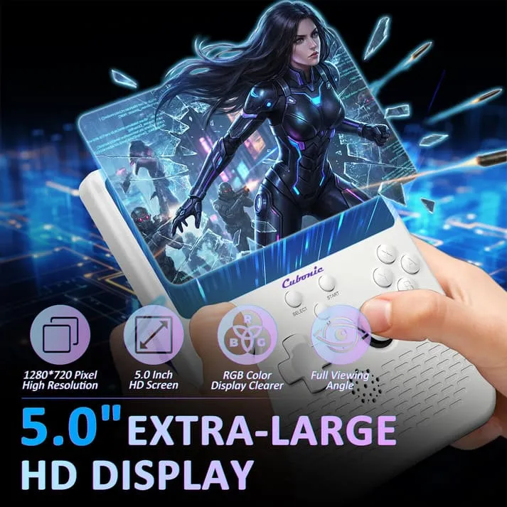 extra width display Cubonic SolidPlay H5 Handheld Gaming Console
