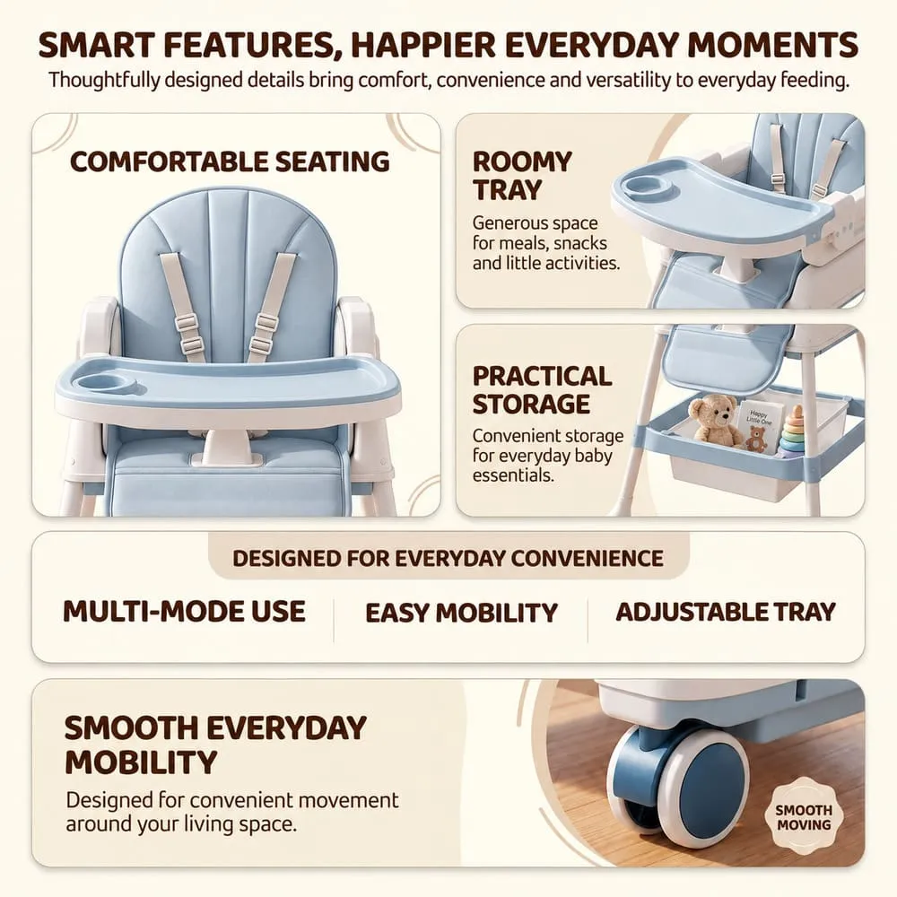 features StarDine Baby High Chair Blue
