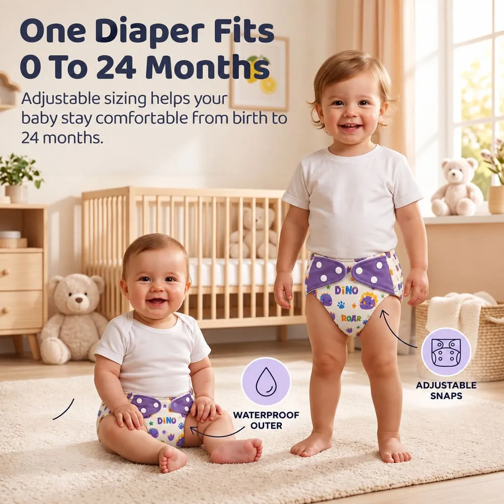 fit Baby reusable diaper purple