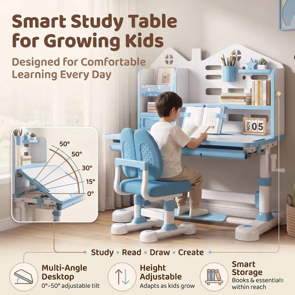 for growing kids learning space Smart Kids Study Table 015 Blue