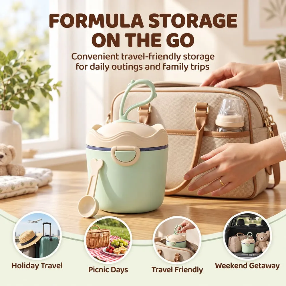 formula Milk Powder storage Green beige