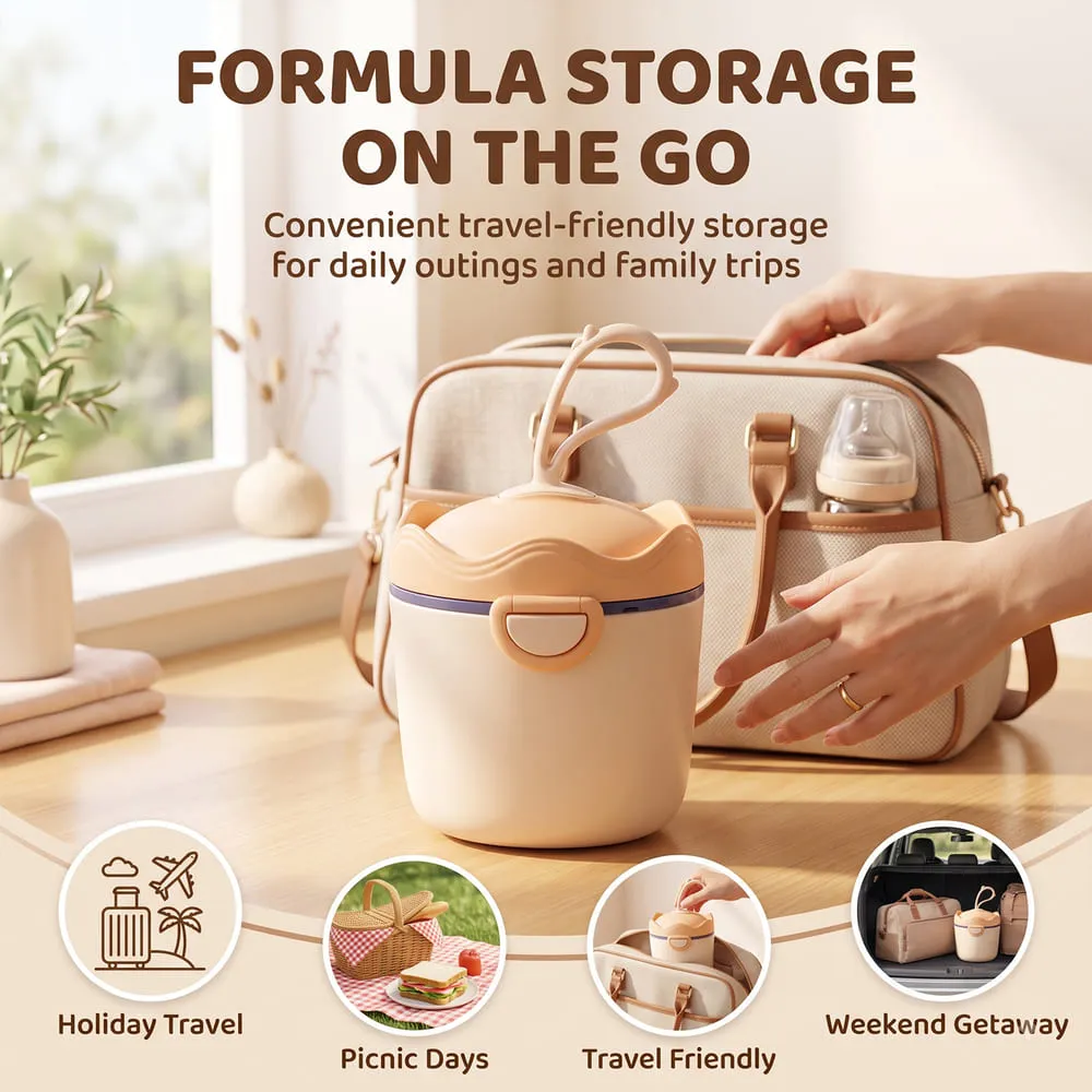 formula Milk Powder storage Orange beige
