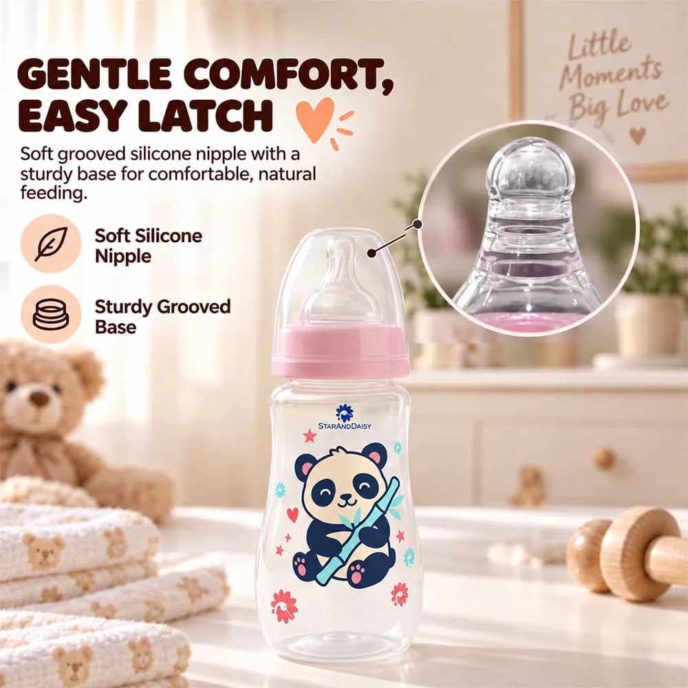 gentle comfort 125ml feeding bottle pink