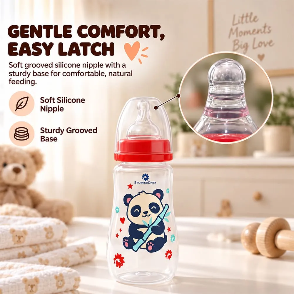 gentle comfort 125ml feeding bottle red