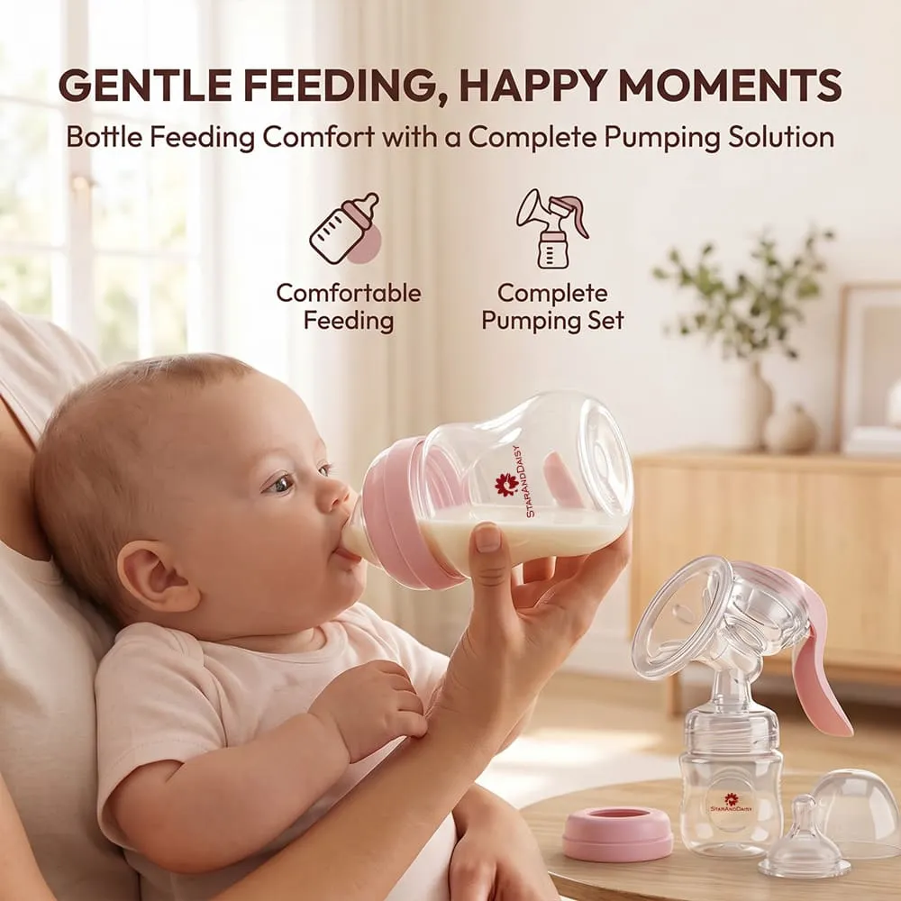 gentle feeding Manual breastpump pink