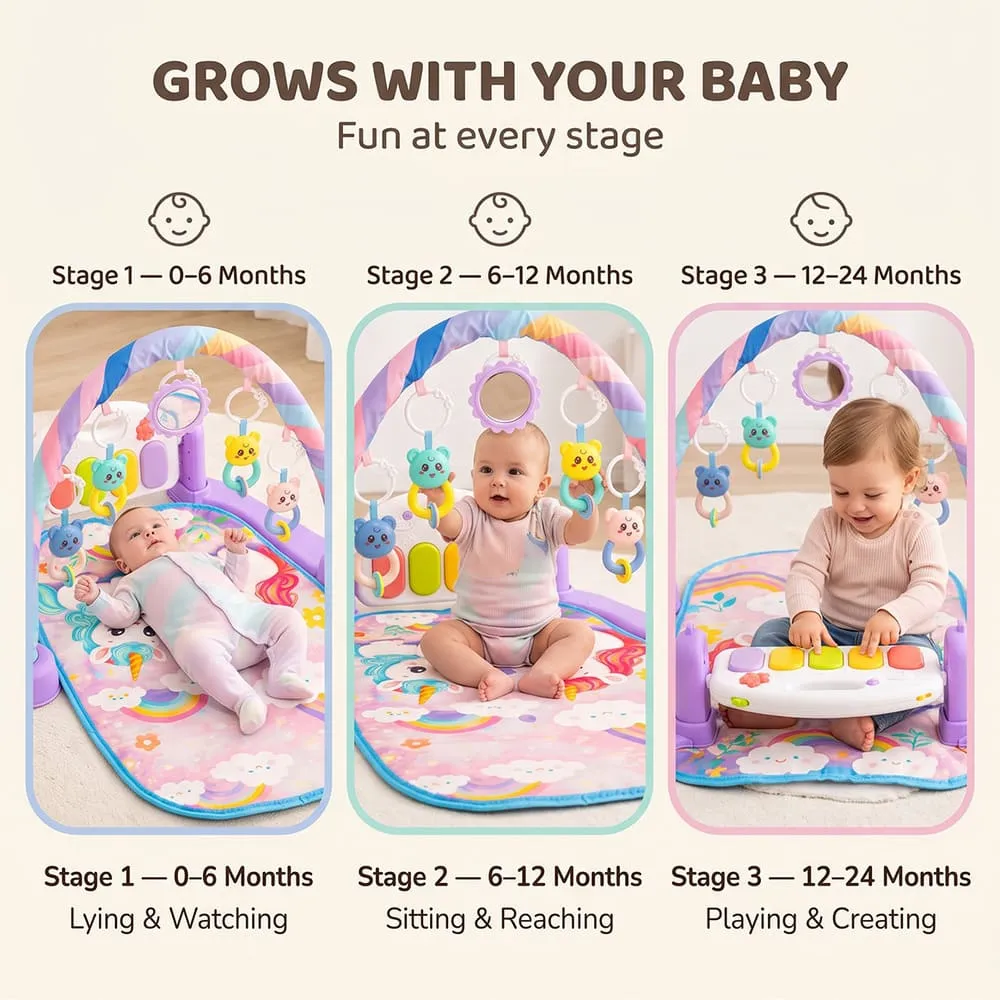 grow with your baby New Baby playgym purple
