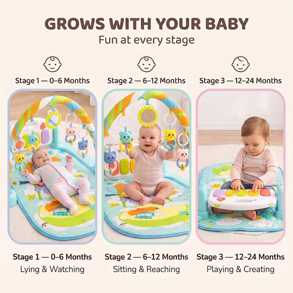 grows with your baby New Baby playgym blue