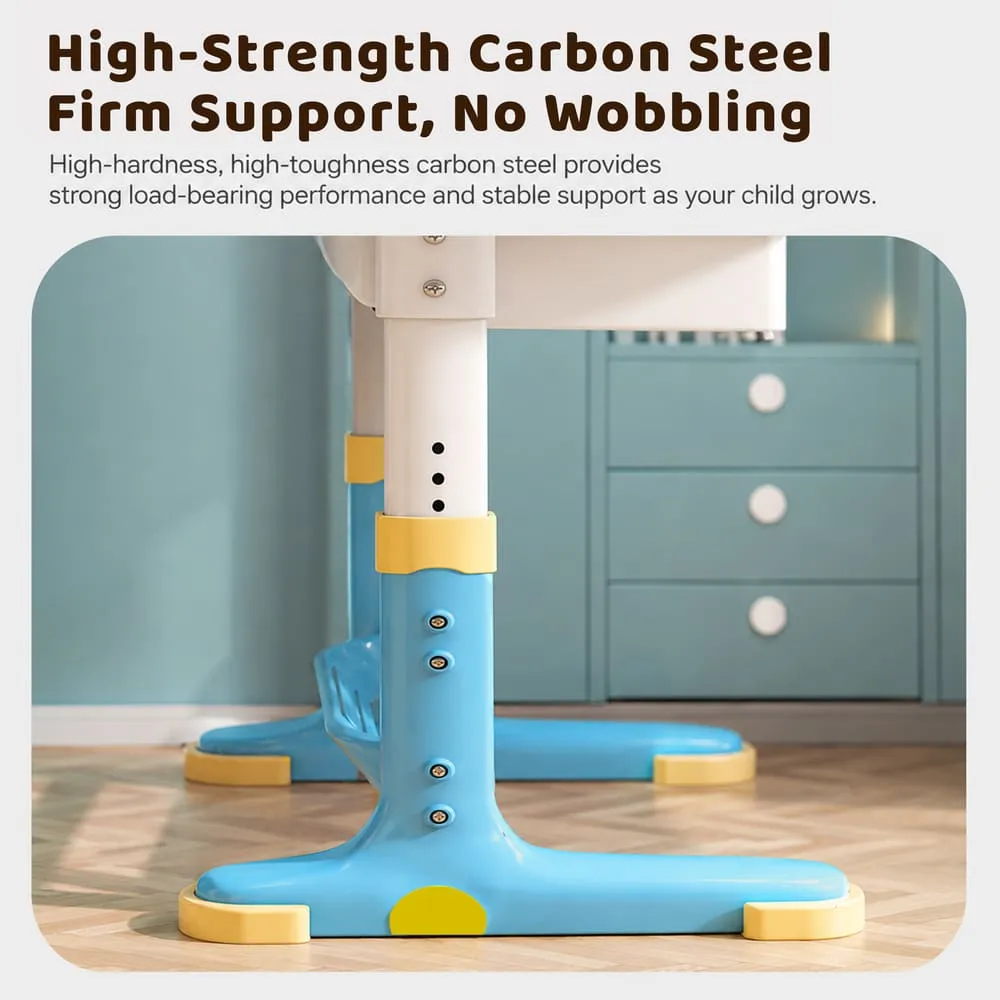 height strength carbon steel 603 Kids Study Table Blue