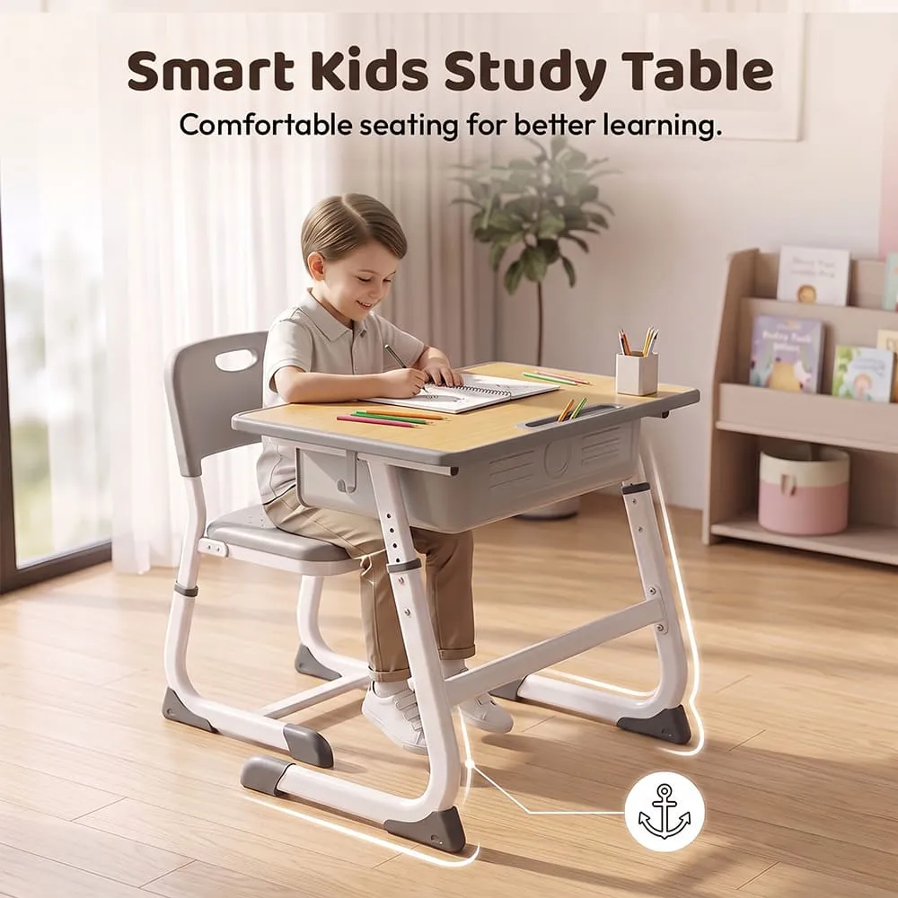 learning with Smart Kids Study table yellow