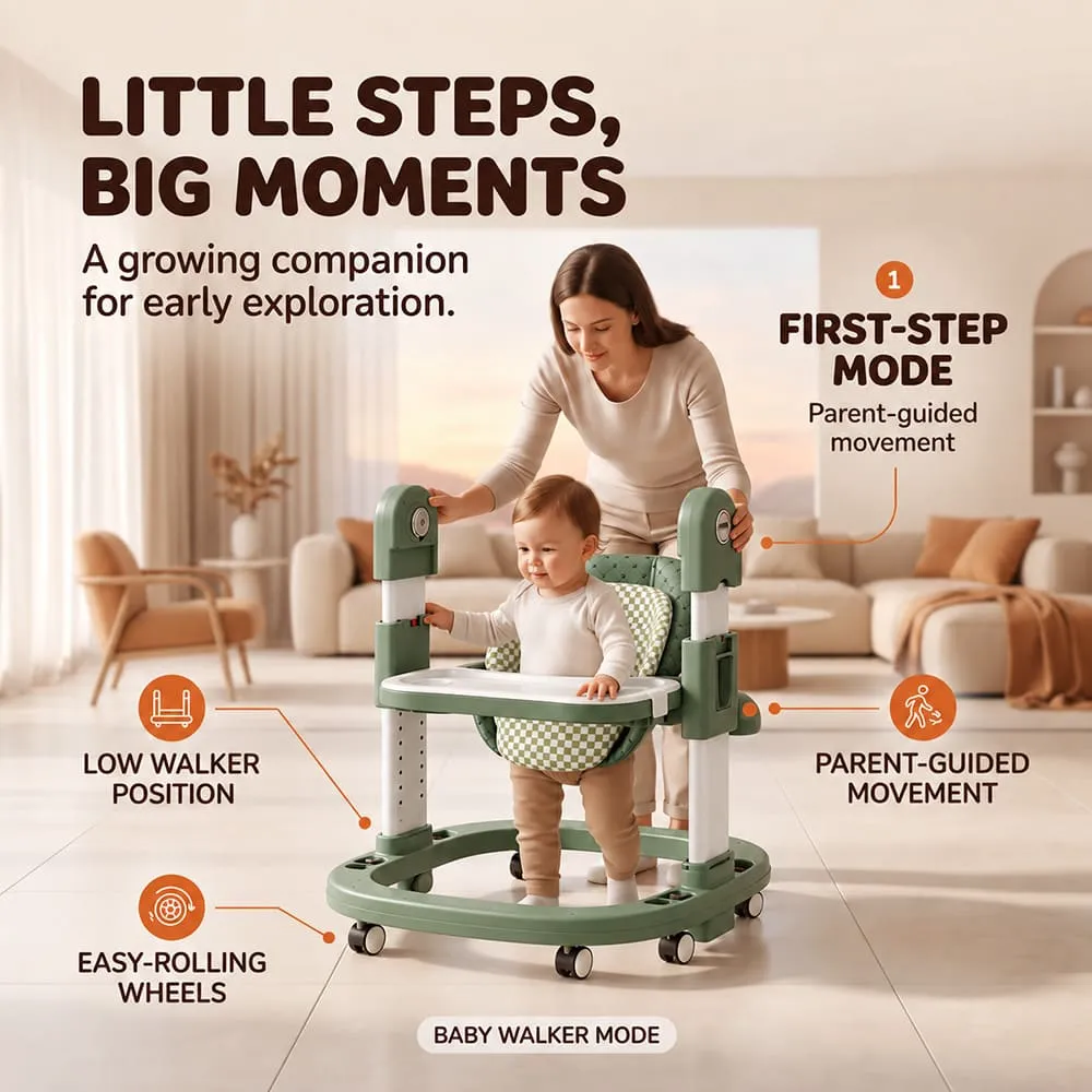little steps Tinytrek 3 in 1 Modular Baby High Chair Green