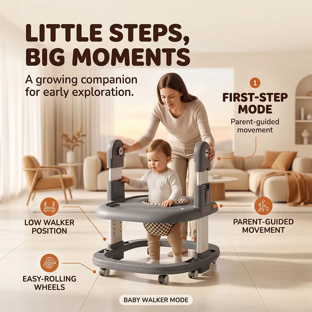 little steps Tinytrek 3 in 1 Modular Baby High Chair Grey