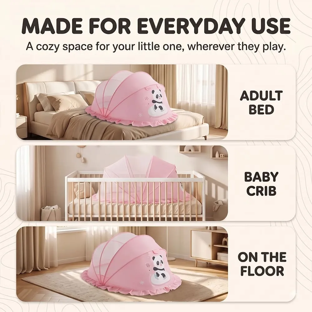 made for everyday use baby mosquito net foldable canopy style pink