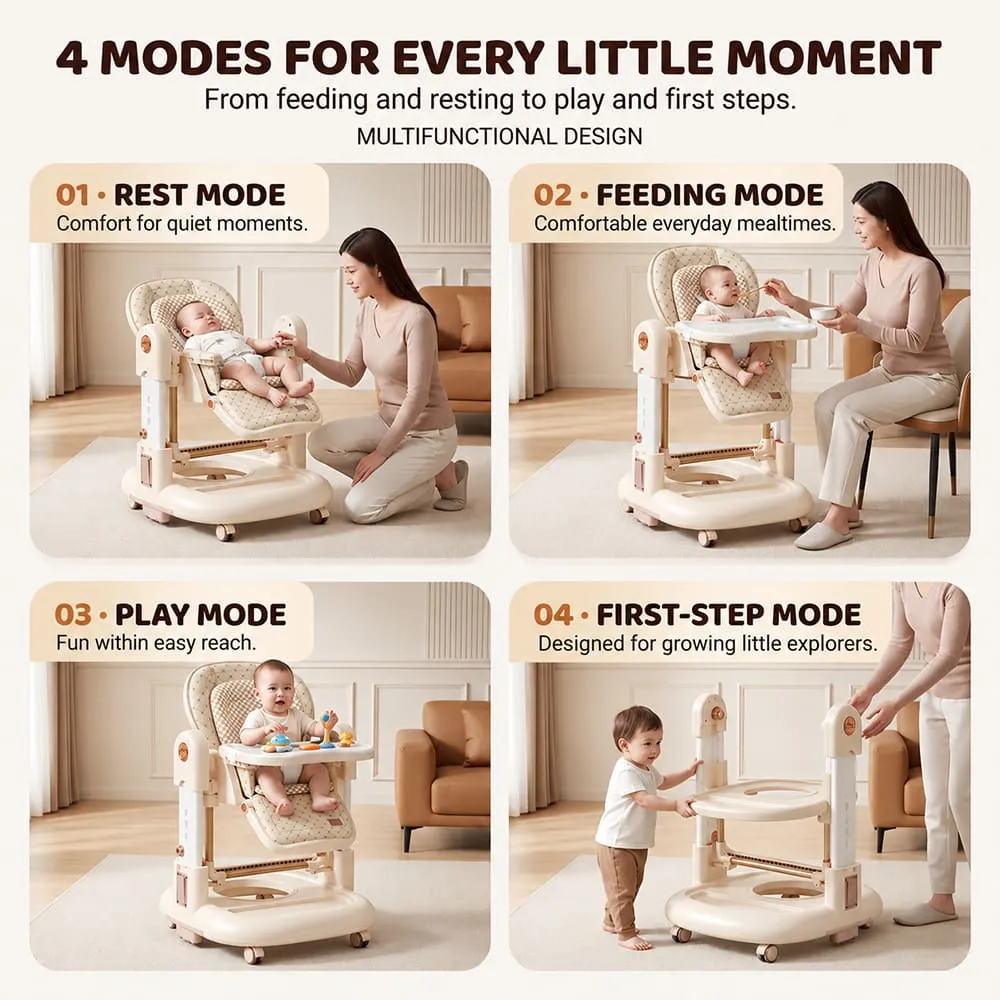 modes of Tinytrek 3 in 1 Modular Baby High Chair Khaki