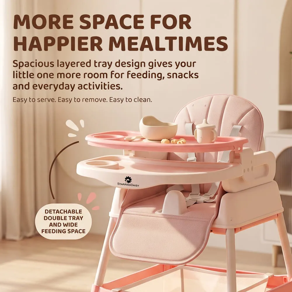 more space with StarDine Baby High Chair Grey
