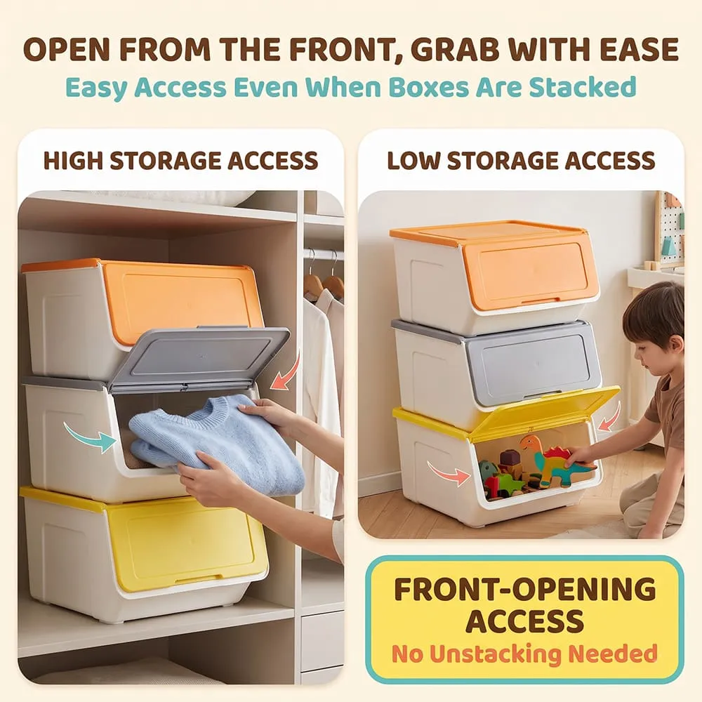 open from the front CozyCube Multilevel Storage Box