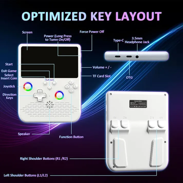 optimized key layout Cubonic SolidPlay H5 Handheld Gaming Console