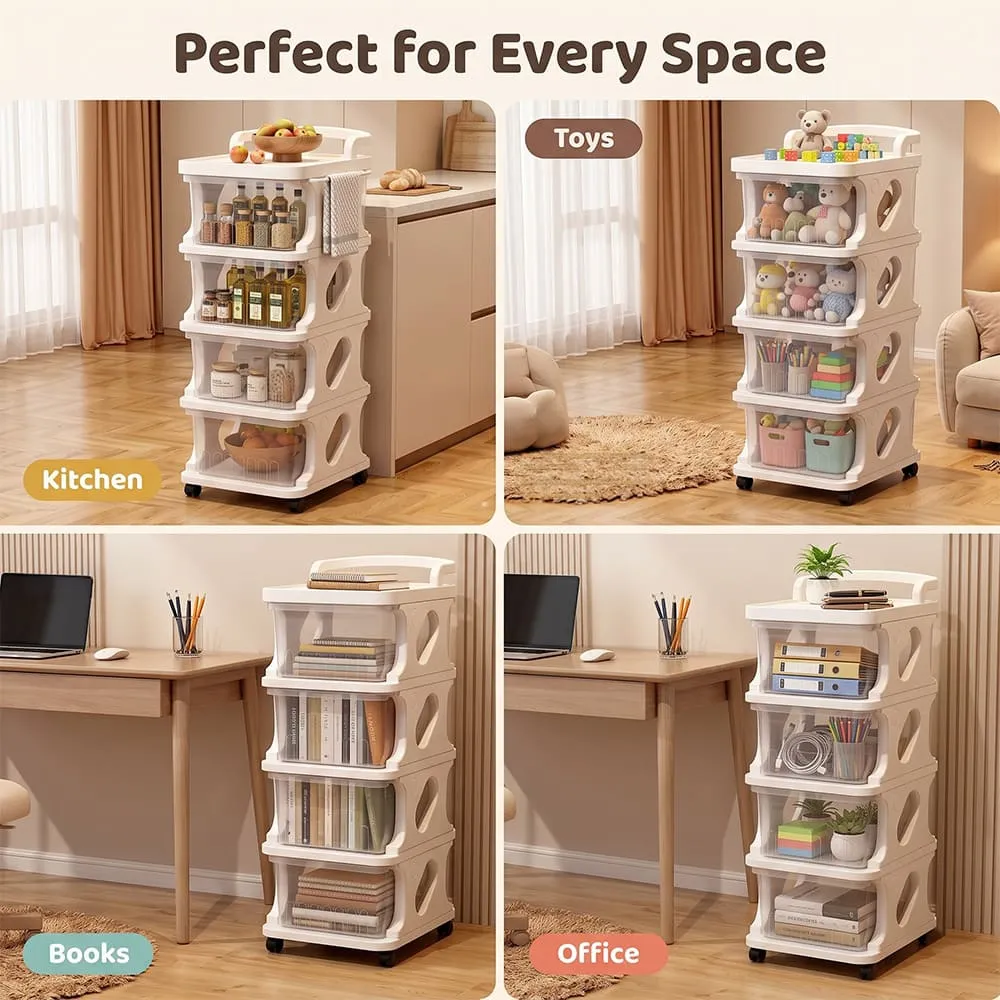perfect for use anywhere TotsTidy Storage Cart and Cabinet White
