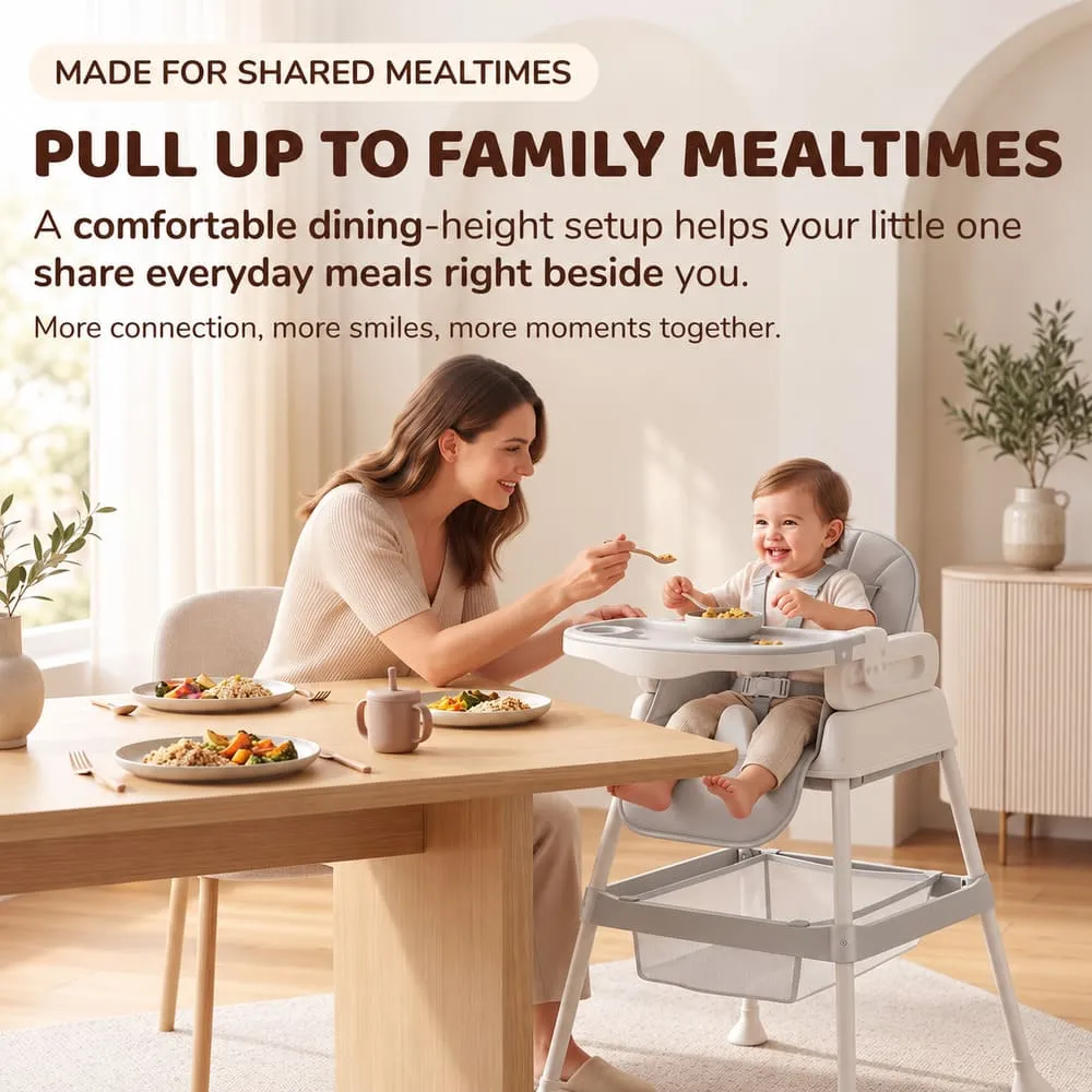 pull up to family StarDine Baby High Chair Grey