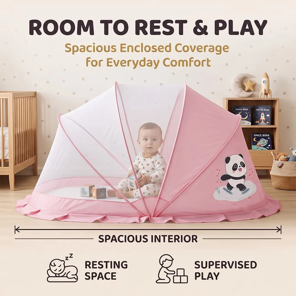 room to rest baby mosquito net foldable canopy style pink