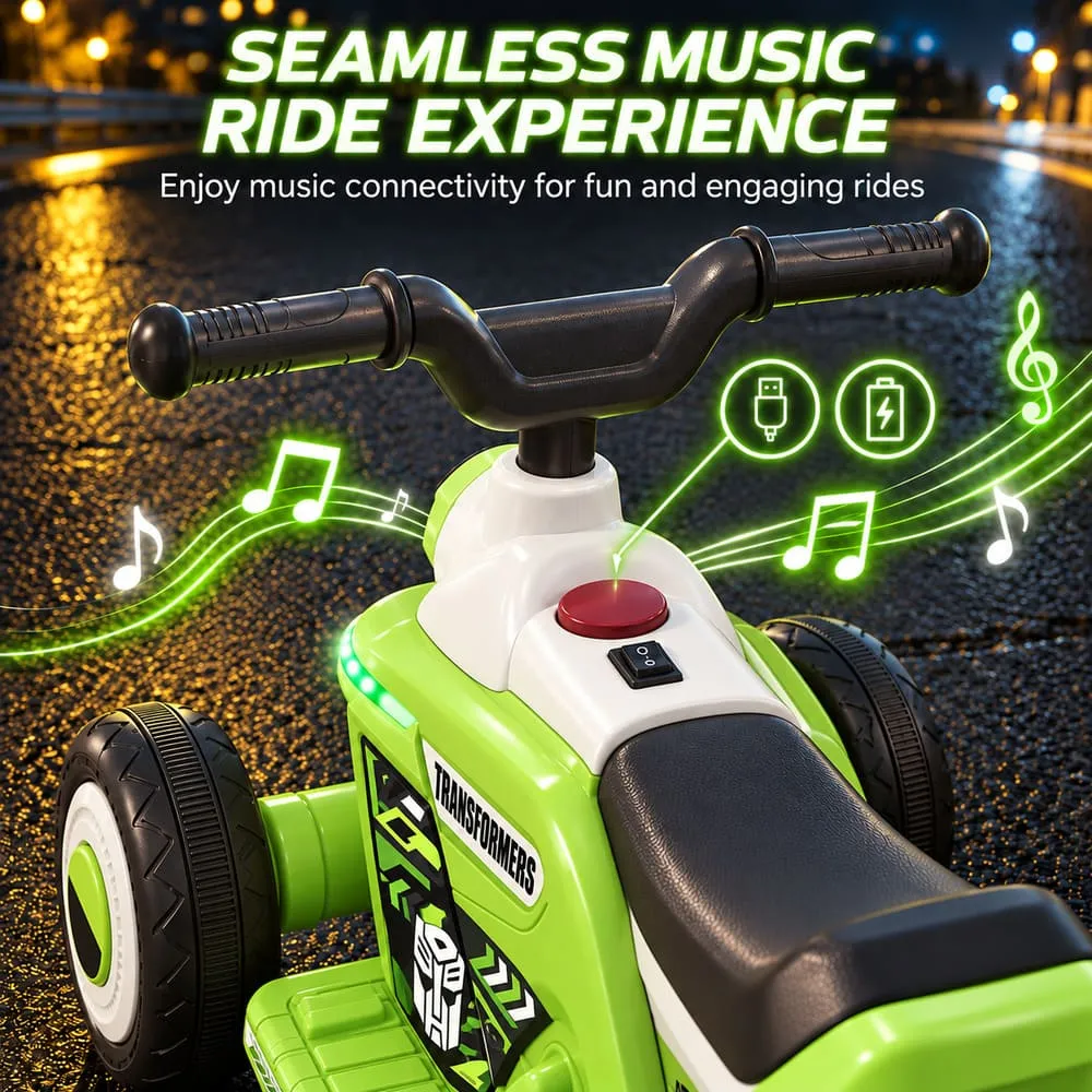 seamless music Electric ATV Kids Ride-on Bike green