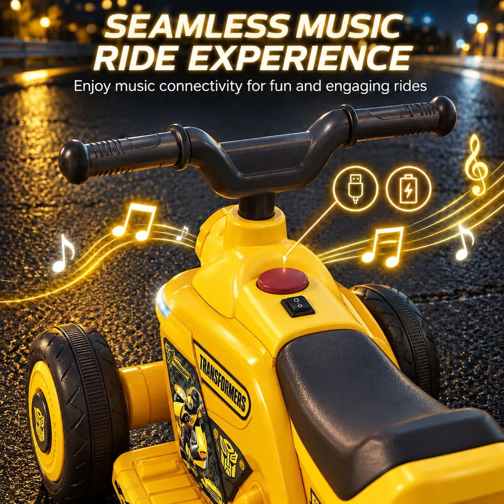 seamless music Electric ATV Kids Ride-on Bike yellow