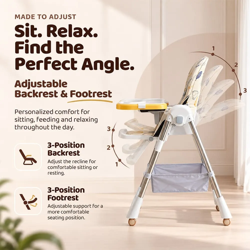 sit relax Galaxy high chair yellow