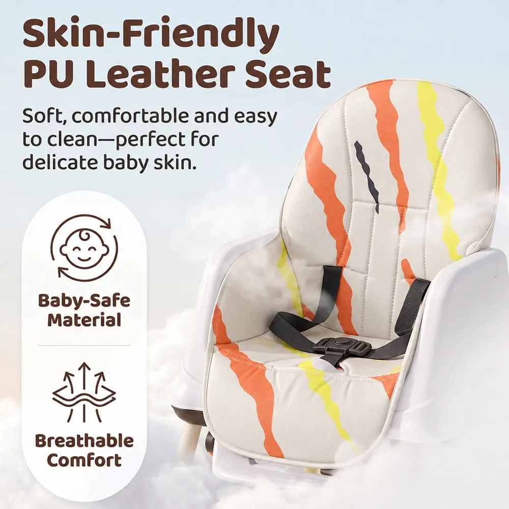 skin friendly 4 in 1 High Chair printed orange