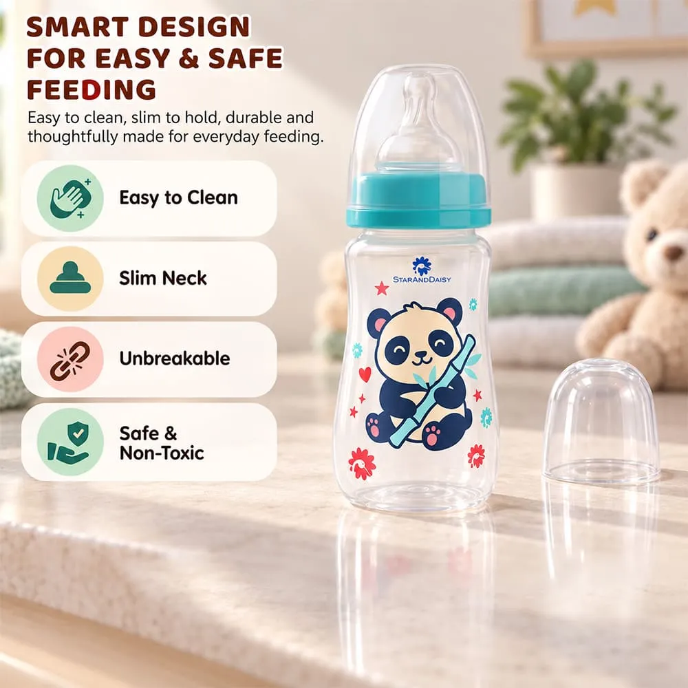 smart design 125ml feeding bottle blue