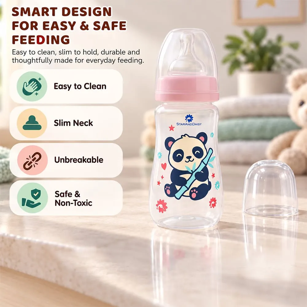 smart design 125ml feeding bottle pink