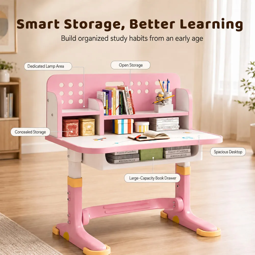 smart storage 603 Kids Study Table pink