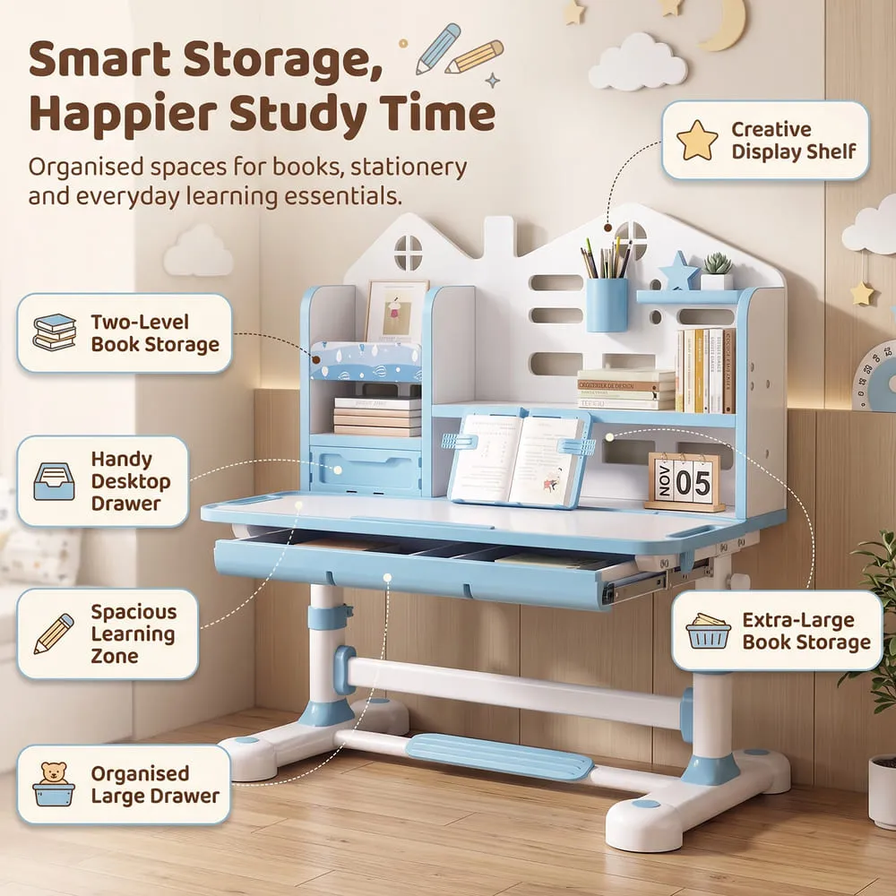 smart storage Smart Kids Study Table 015 Blue
