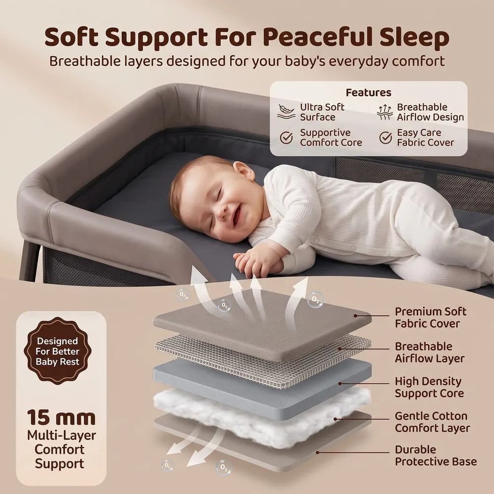 soft support 3-in-1 Baby Travel Bed Black