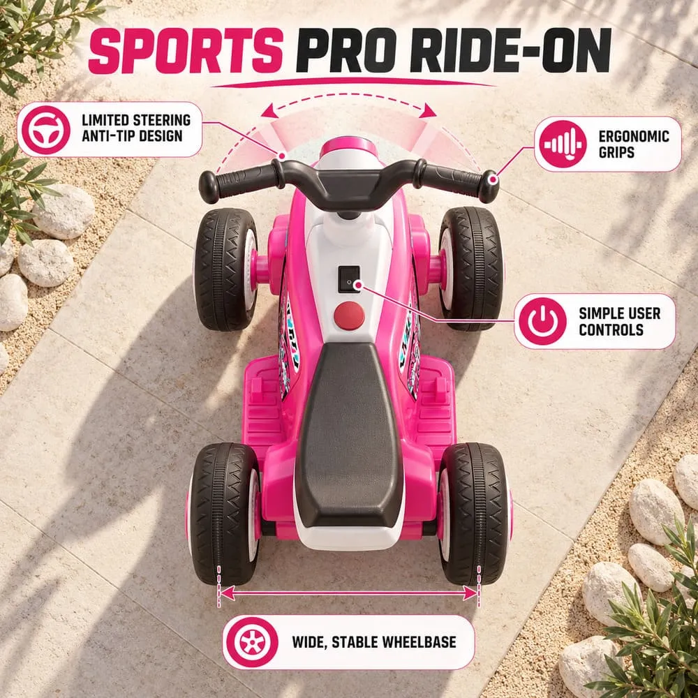 sport pro Electric ATV Kids Ride-on Bike pink