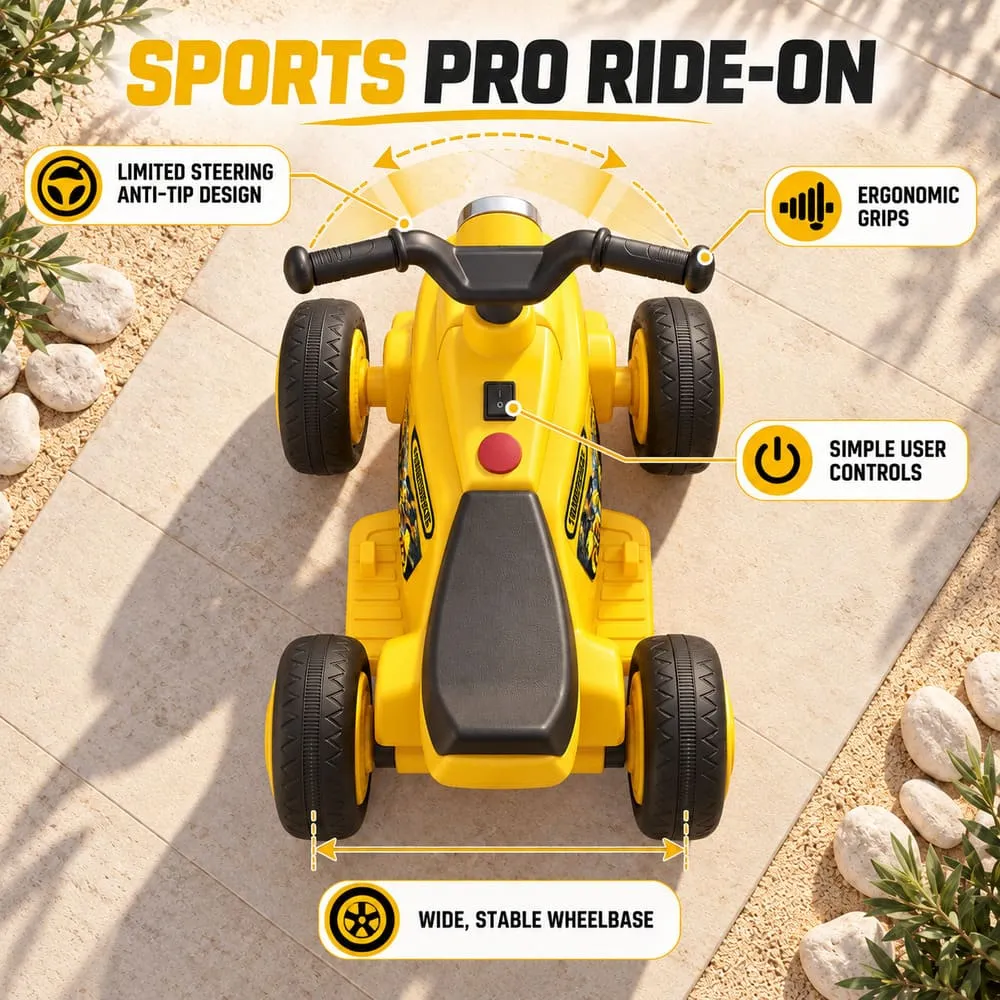 sport pro ride on Electric ATV Kids Ride-on Bike yellow