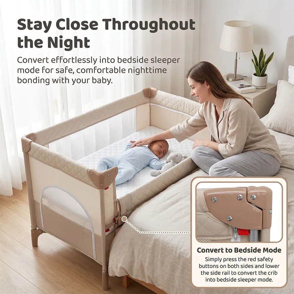 stay close Cozycove Baby Crib Light brown