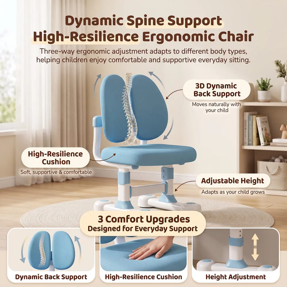 synamic spine support Smart Kids Study Table 015 Blue