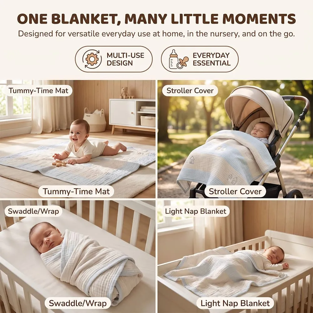usage of Korean Muslin Blanket Cat print