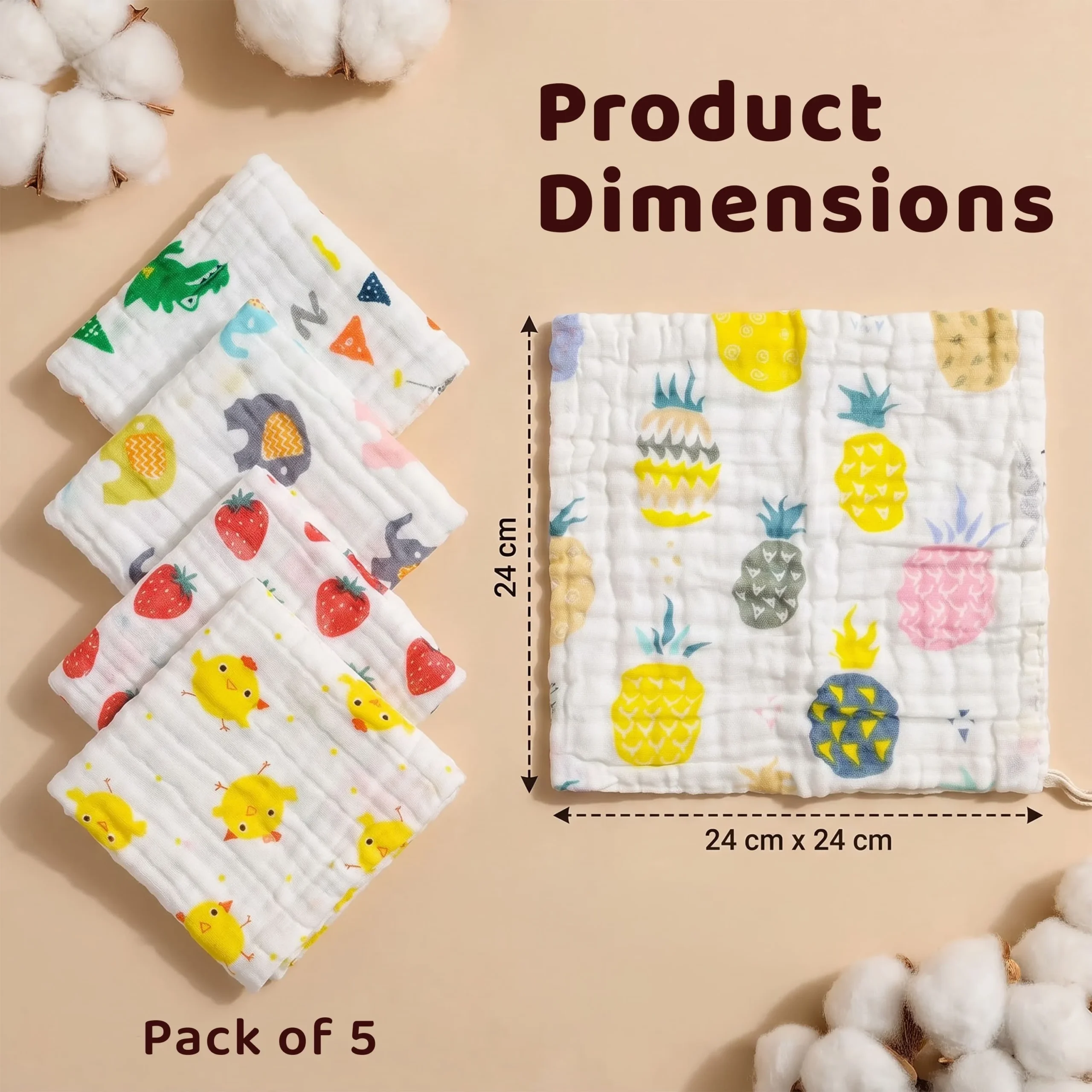 wash clothe set of 5