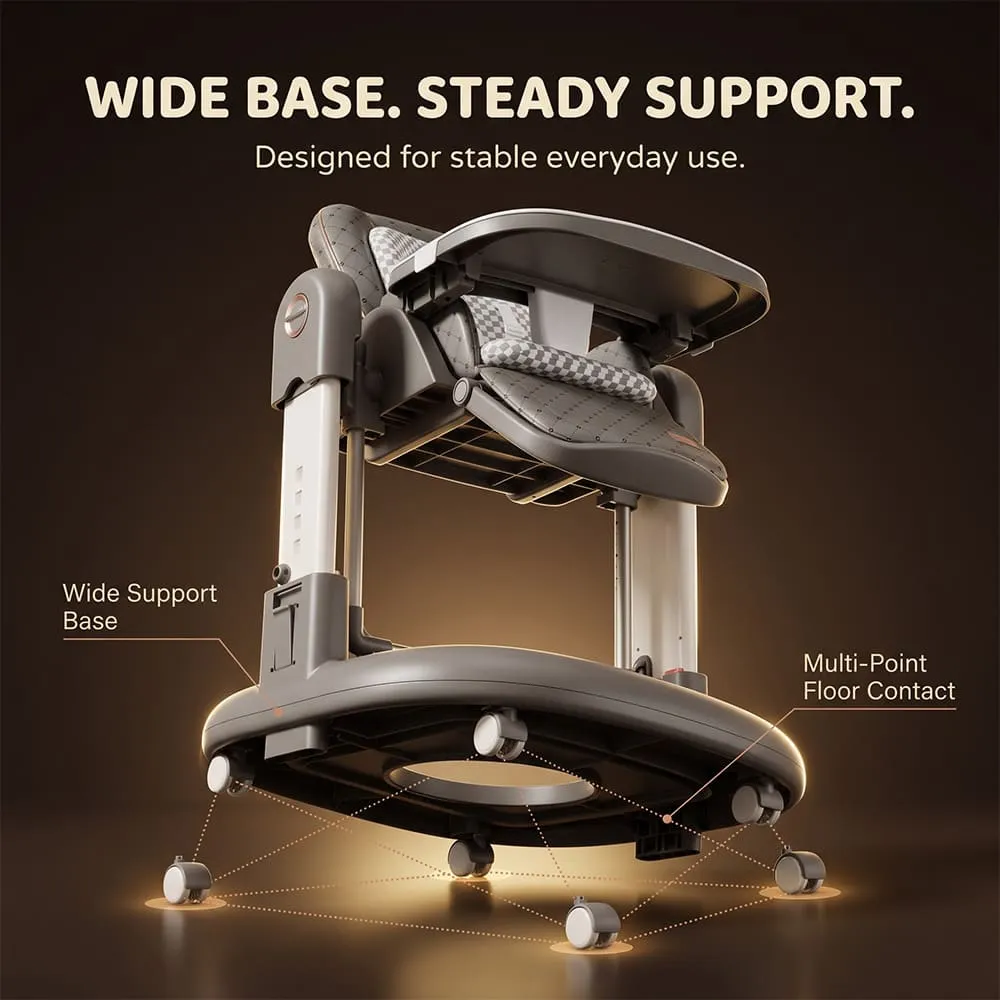 wide base Tinytrek 3 in 1 Modular Baby High Chair Grey