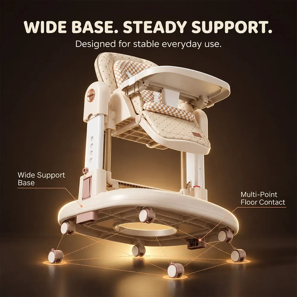 wide base for better support Tinytrek 3 in 1 Modular Baby High Chair Khaki