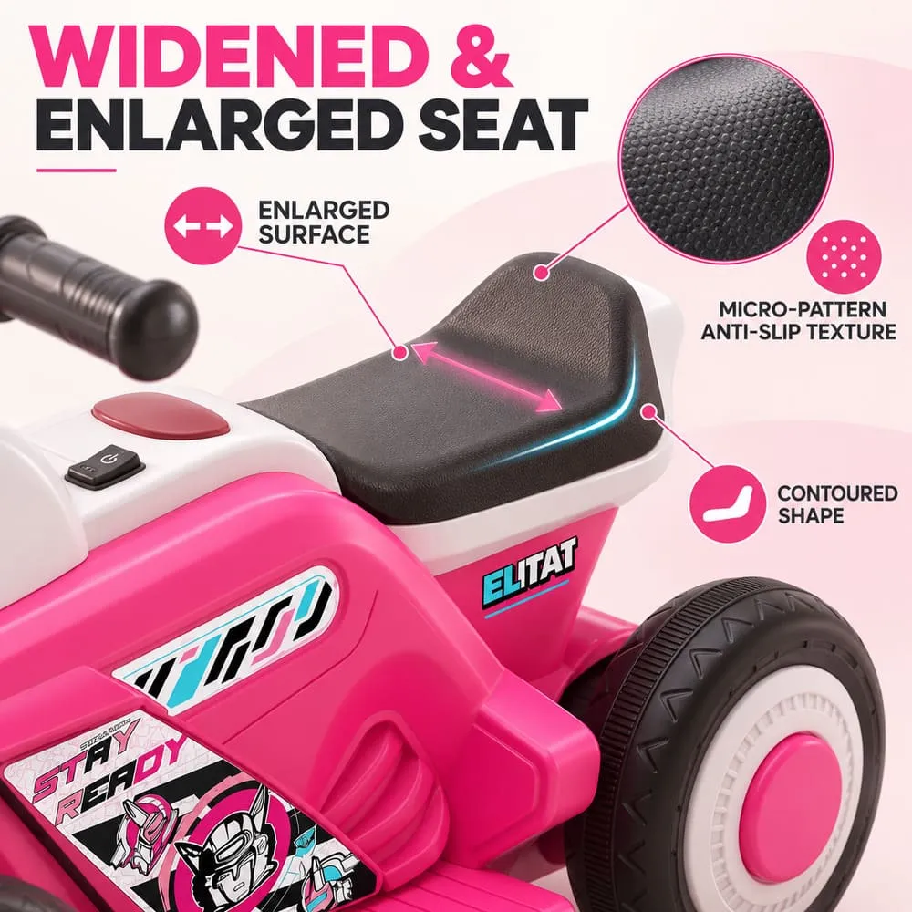 wide seat Electric ATV Kids Ride-on Bike pink