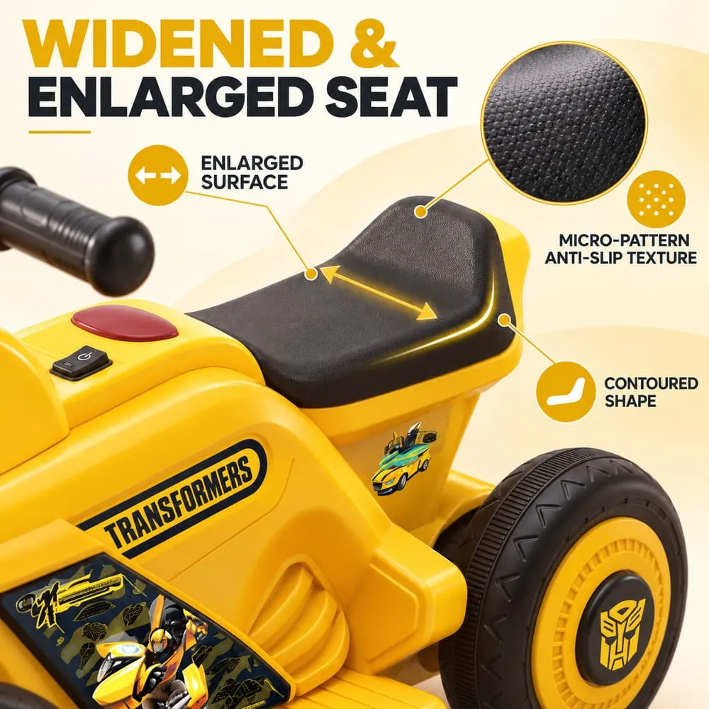 widened seat Electric ATV Kids Ride-on Bike yellow