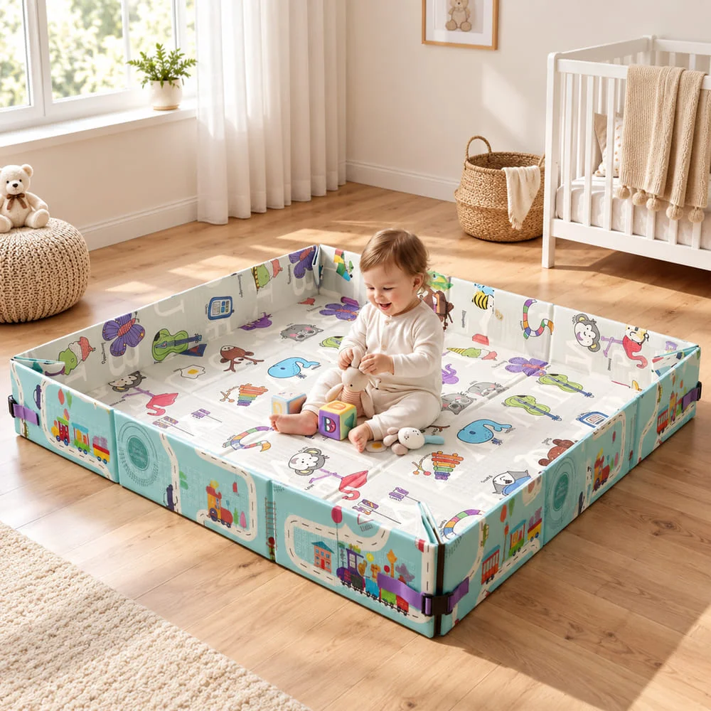 6mm playmat playpen Train ABC 5 6Ft
