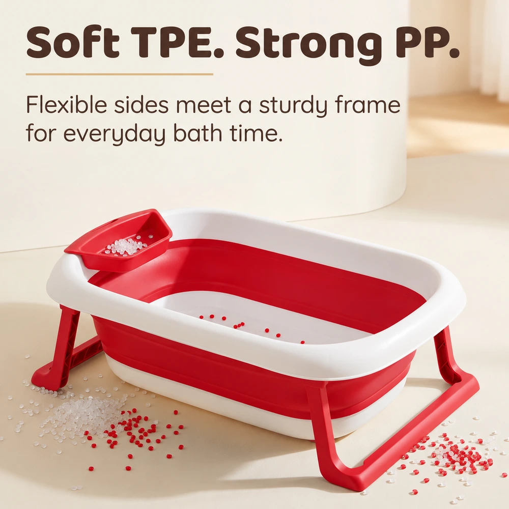 BT Basic Bathtub With Soap Bar Red