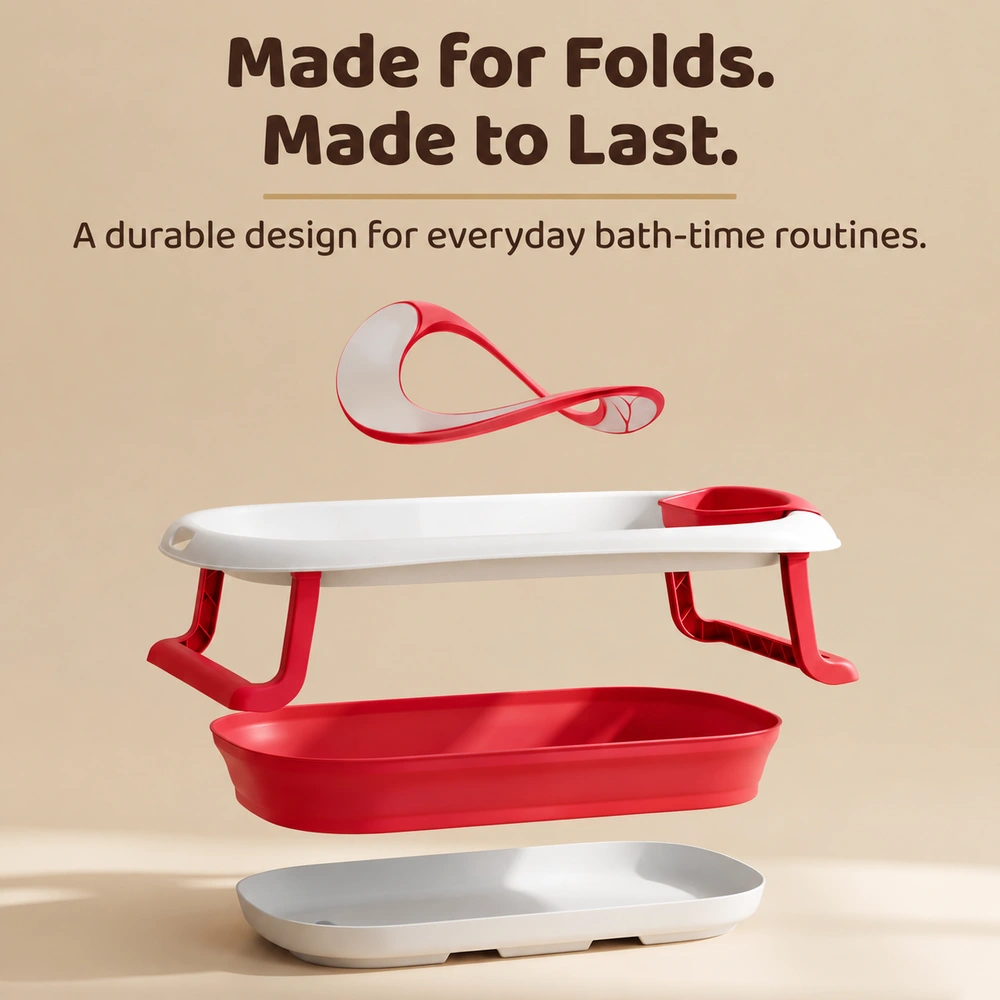 BT Basic Bathtub With Soap Bar Red