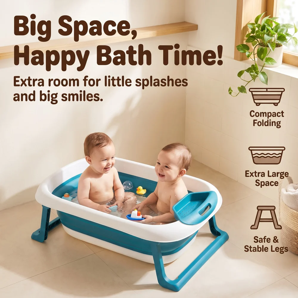 BT Basic Bathtub With Soap Bar white blue