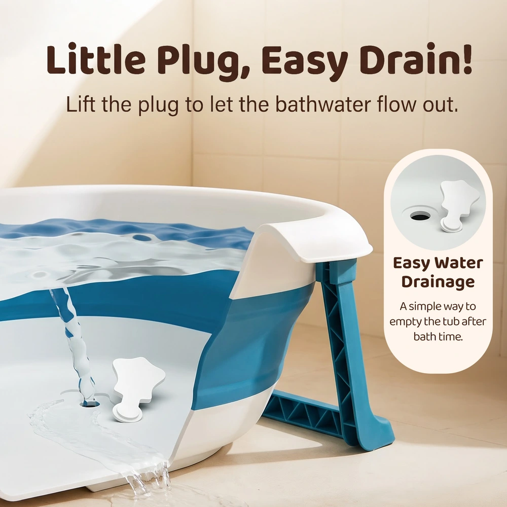 BT Basic Bathtub With Soap Bar white blue