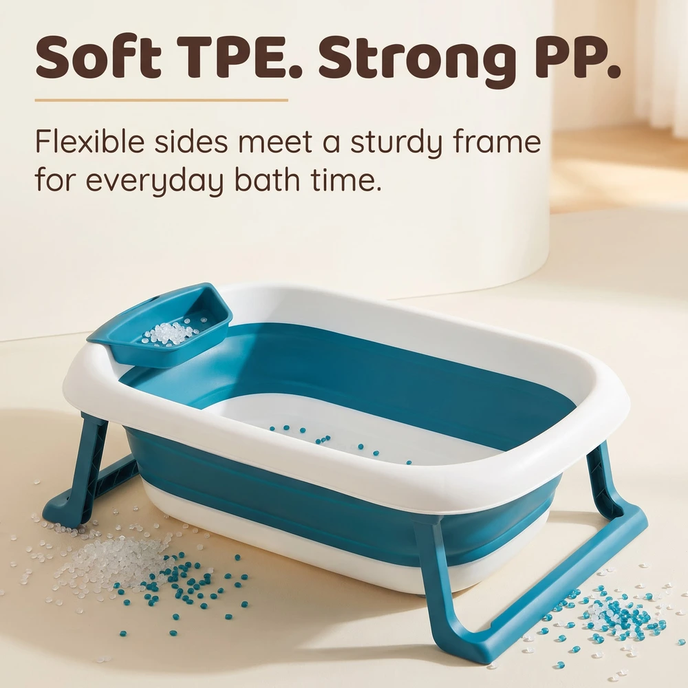 BT Basic Bathtub With Soap Bar white blue